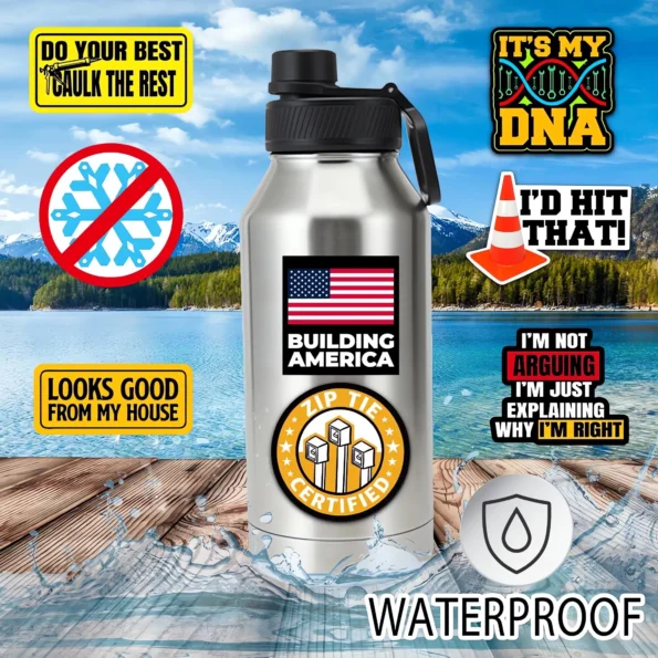 Funny hard hat stickers for adults