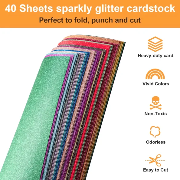 Glitter cardstock for crafts