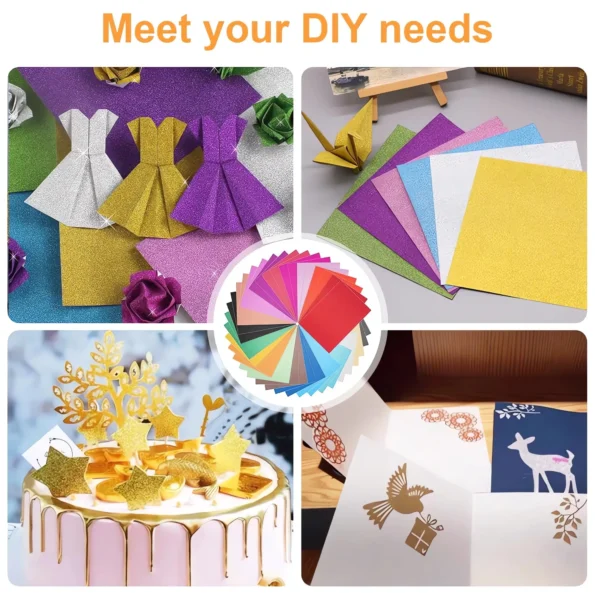 Glitter cardstock for crafts