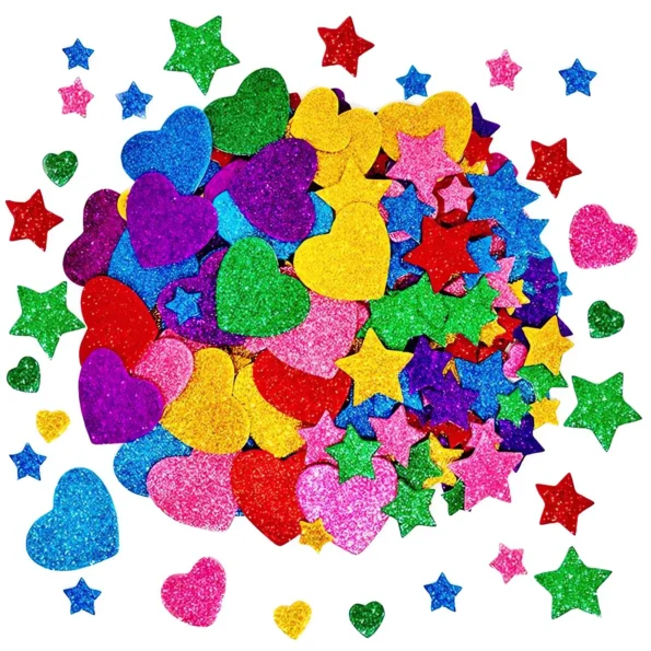 Glitter foam stickers for kids crafts