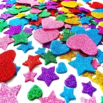 Glitter foam stickers for kids crafts (1)