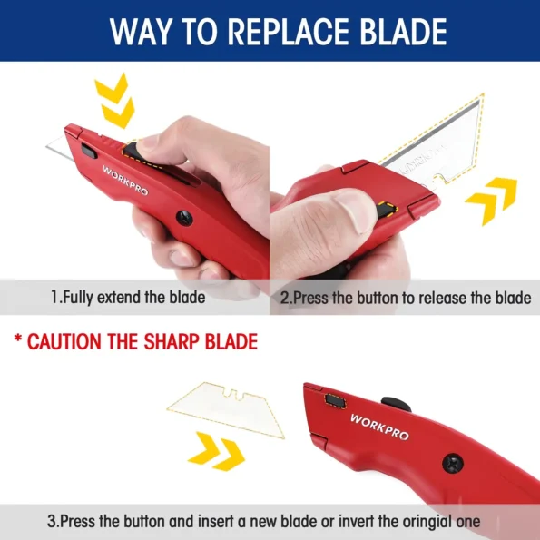 Heavy duty utility knife retractable box cutter