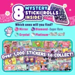 Kawaii holographic mini stickers roll set (1)