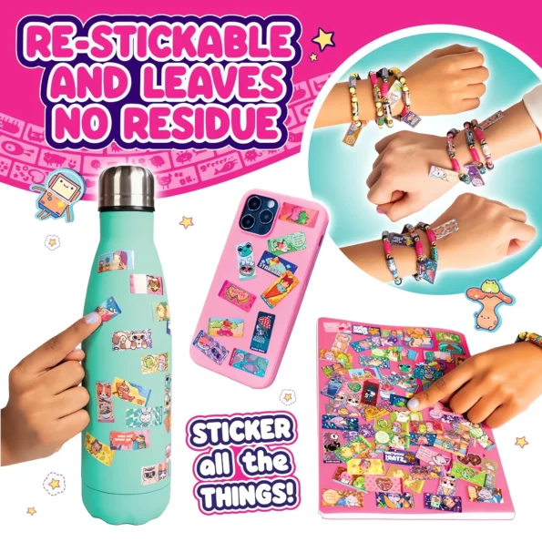 Kawaii holographic mini stickers roll set