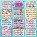 Kawaii holographic mini stickers roll set (1)