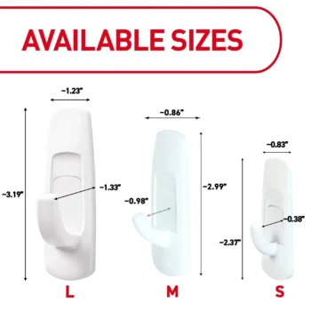 Large utility hooks damage free wall hanging