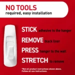 Large utility hooks damage free wall hanging (6)