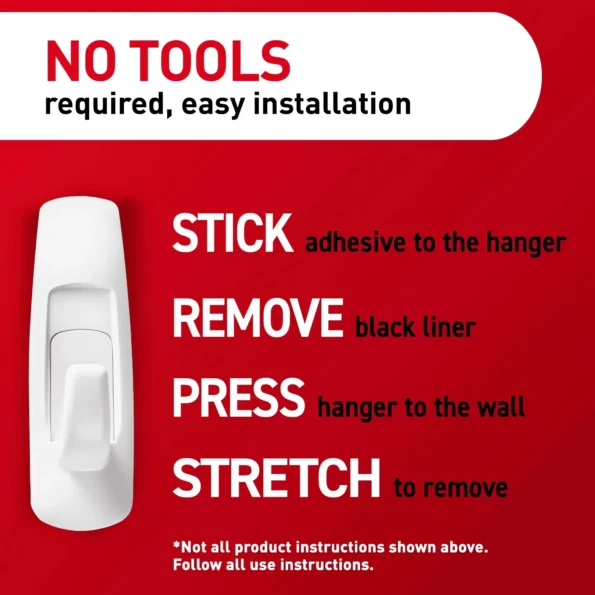 Large utility hooks damage free wall hanging
