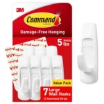 Large utility hooks damage free wall hanging