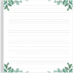 Letter Size Lined Filler Paper for Writing Notes