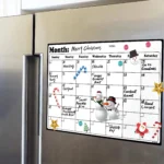 Magnetic dry erase calendar for fridge
