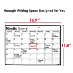 Magnetic dry erase calendar for fridge (1)