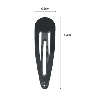 Metal snap hair clips for women