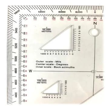 Military Map Protractor for Land Navigation