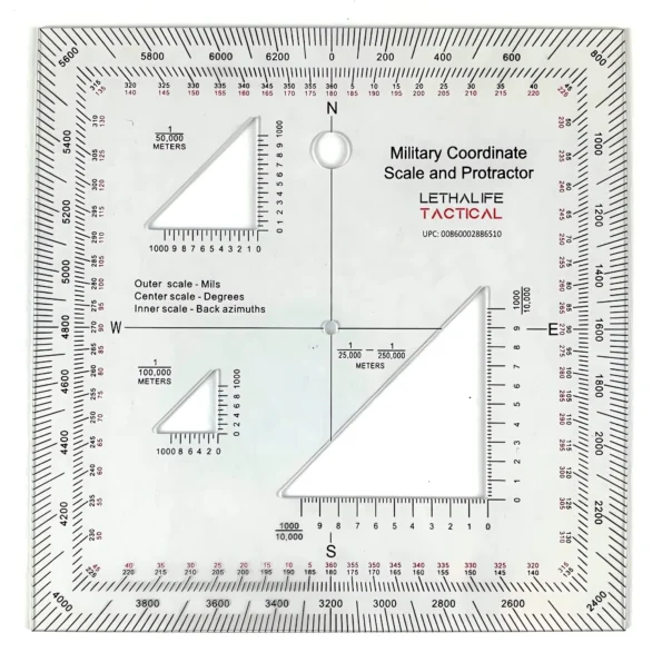 Military Map Protractor for Land Navigation