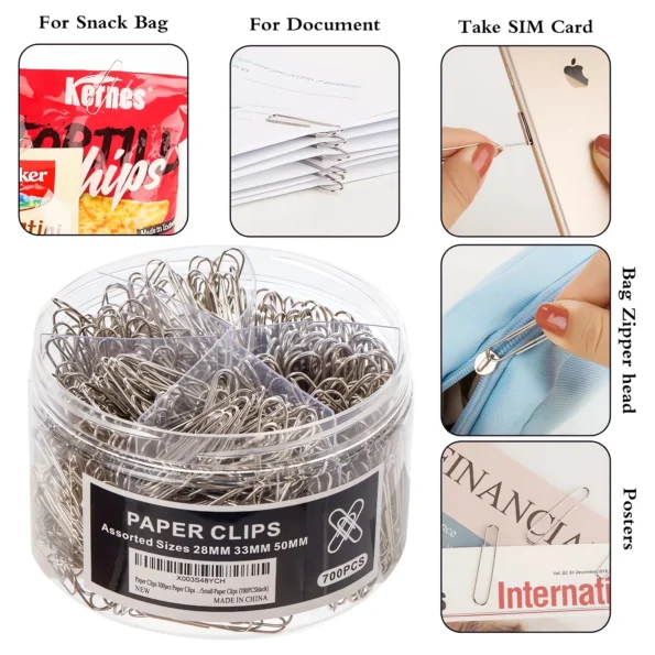 Paper clips assorted sizes
