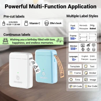 Portable bluetooth label maker