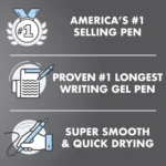 Premium Gel Roller Pens Fine Point Refillable (6)