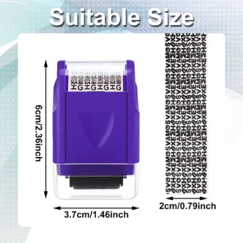 Privacy protection roller stamp