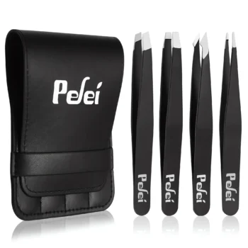 Professional Stainless Steel Eyebrow Tweezers Set