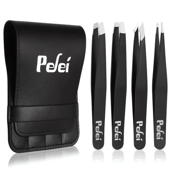 Professional Stainless Steel Eyebrow Tweezers Set