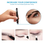 Professional Stainless Steel Eyebrow Tweezers Set (1)