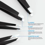 Professional Stainless Steel Eyebrow Tweezers Set (1)