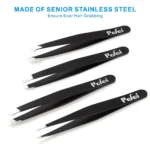 Professional Stainless Steel Eyebrow Tweezers Set (1)