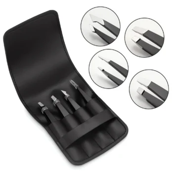 Professional Stainless Steel Eyebrow Tweezers Set
