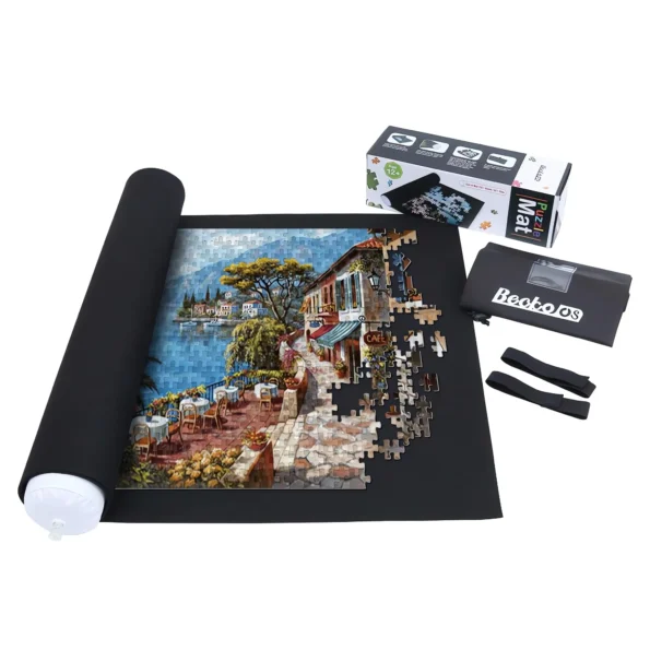 Puzzle Mat Roll Up with Drawstring Storage Bag