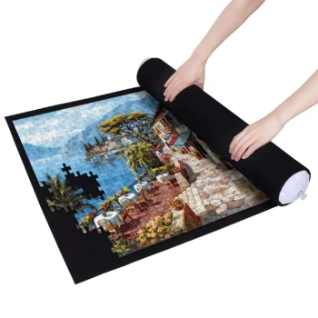 Puzzle Mat Roll Up with Drawstring Storage Bag
