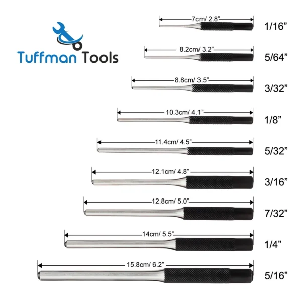 Roll pin punch set for gunsmithing