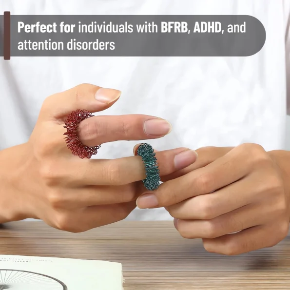 Spiky sensory rings for stress relief