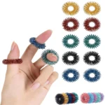 Spiky sensory rings for stress relief