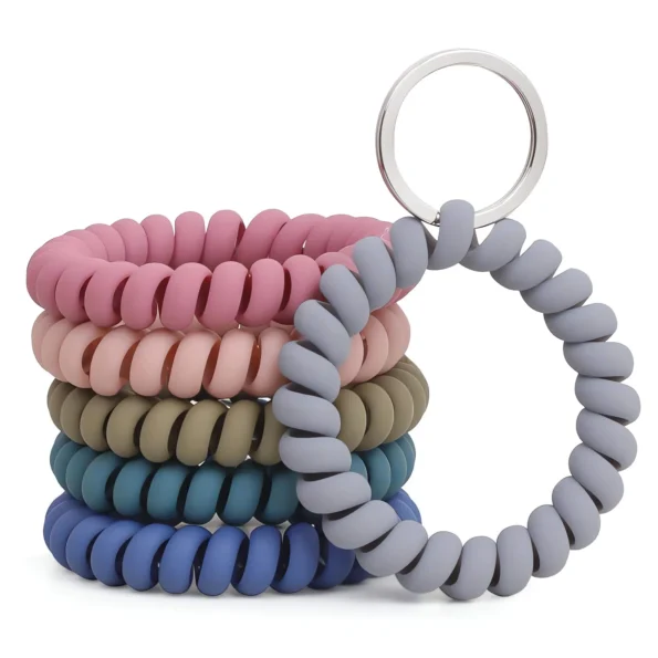 Stretchable Wristband Keychain Coil Bracelet