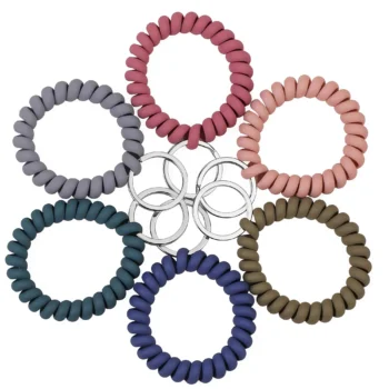 Stretchable Wristband Keychain Coil Bracelet