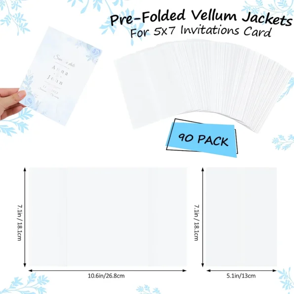 Translucent vellum jackets for invitations