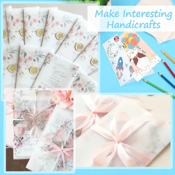 Translucent vellum jackets for invitations