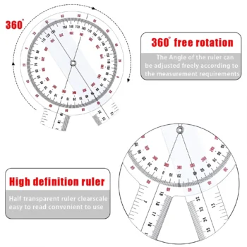Transparent orthopedic angle ruler