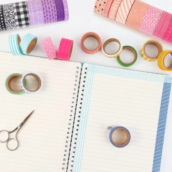 Washi tape set for crafts and journals.