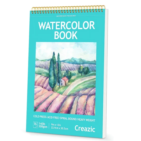 Watercolor paper pad spiral bound