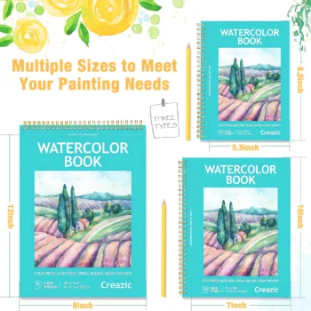 Watercolor paper pad spiral bound