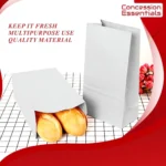 White paper lunch bags pack (6)