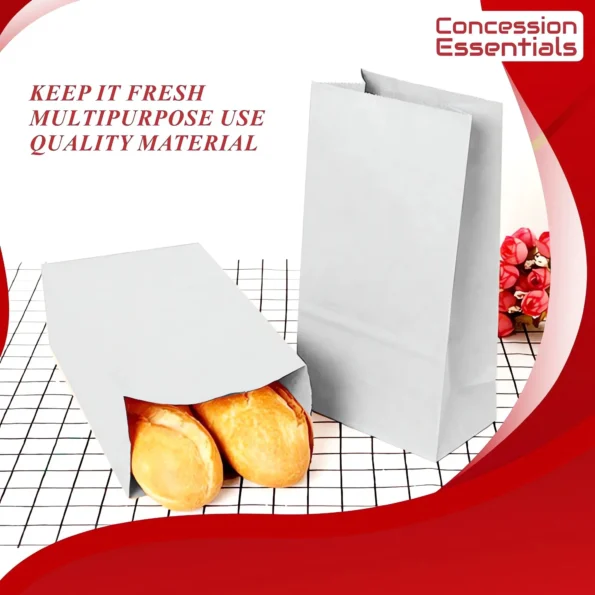White paper lunch bags pack
