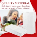White paper lunch bags pack (6)