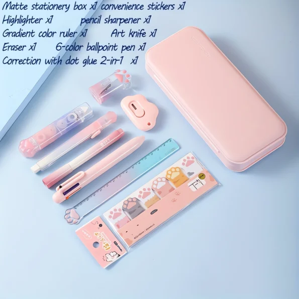 183-Cat Paw Stationery Gift Set-lse