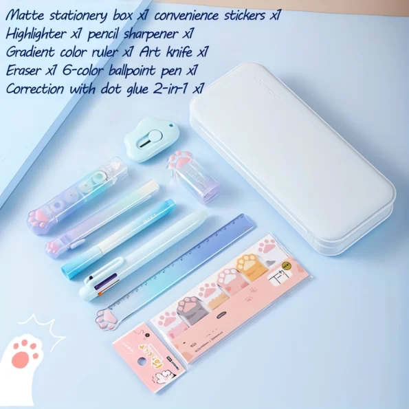 183-Cat Paw Stationery Gift Set-lse