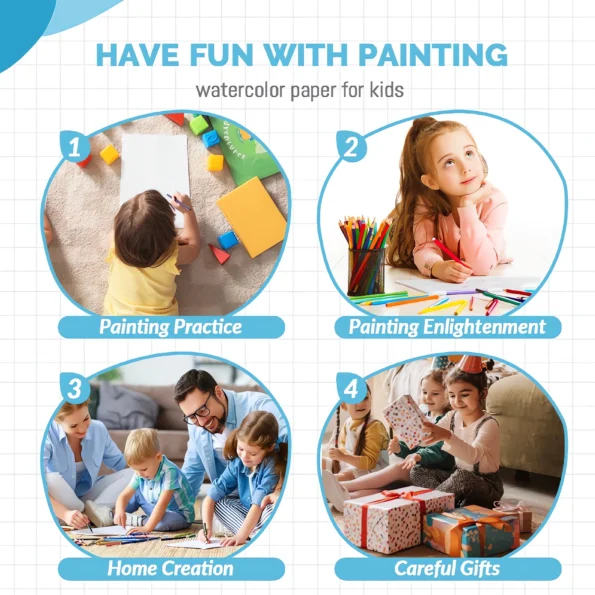 195-cold press watercolor paper pad-500 Pcs