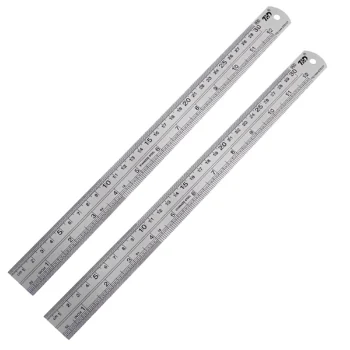 198-stainless steel ruler dual scale