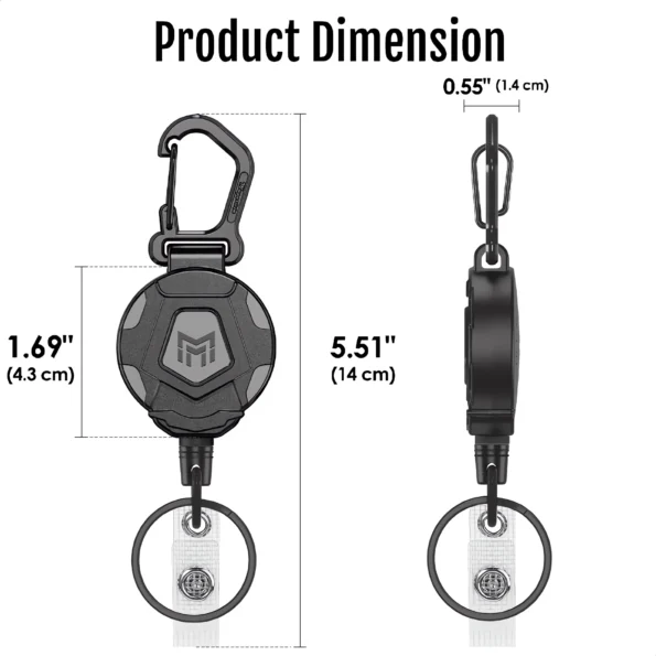 200-retractable keychain badge holder